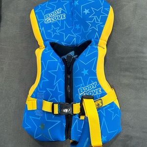 Like new, BODY GLOVE VISION INFANT USCGA TYPE II NYLON PFD - BLUE and YELLOW